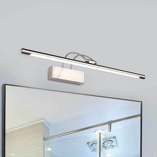 Stylish Metallic Finish Led Sconce Light Fixture For Modern Vanity Lighting In Warm/White