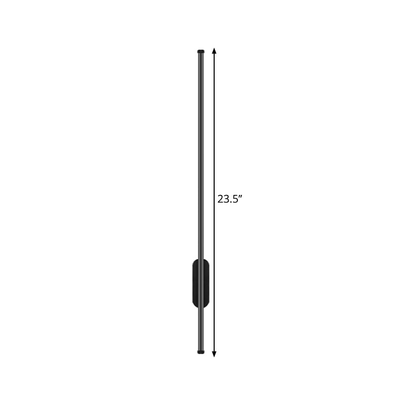 Modern Black Led Bedroom Wall Sconce - Simplicity Bar Lighting Fixture Warm/White Light