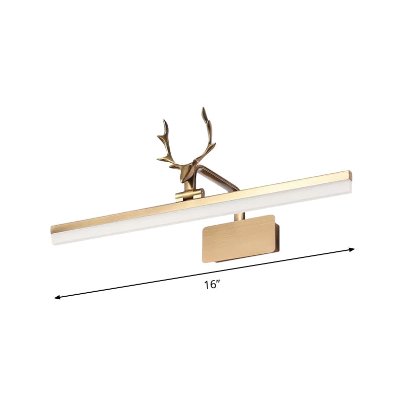 Modern Tubular Gold Antler Led Vanity Light Fixture With Warm/White - Stylish Wall Lighting Ideas