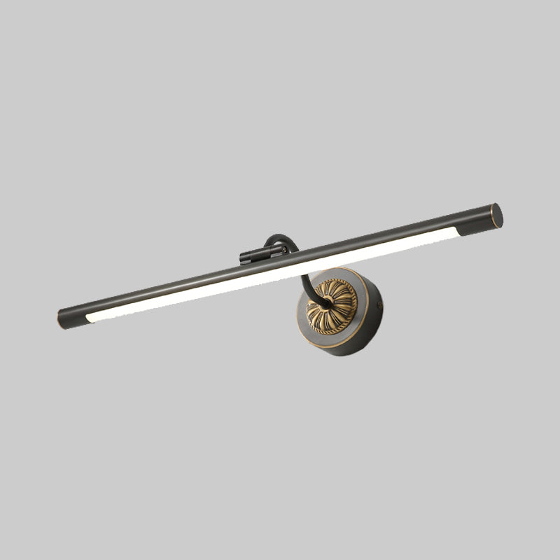 Sleek Black/Gold Vanity Light Fixture - Simplicity Streamlined Design Led Wall Lighting For Dressing