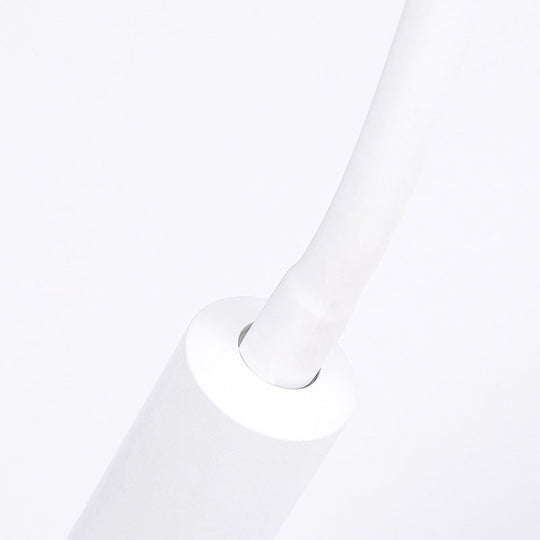 Silicone And Metal Led Adjustable Cylinder Reading Wall Light In Contemporary Black/White Design