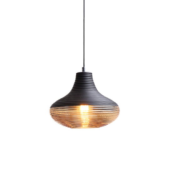 Amber Glass Contemporary Pendant Light for Hotel Dining Table