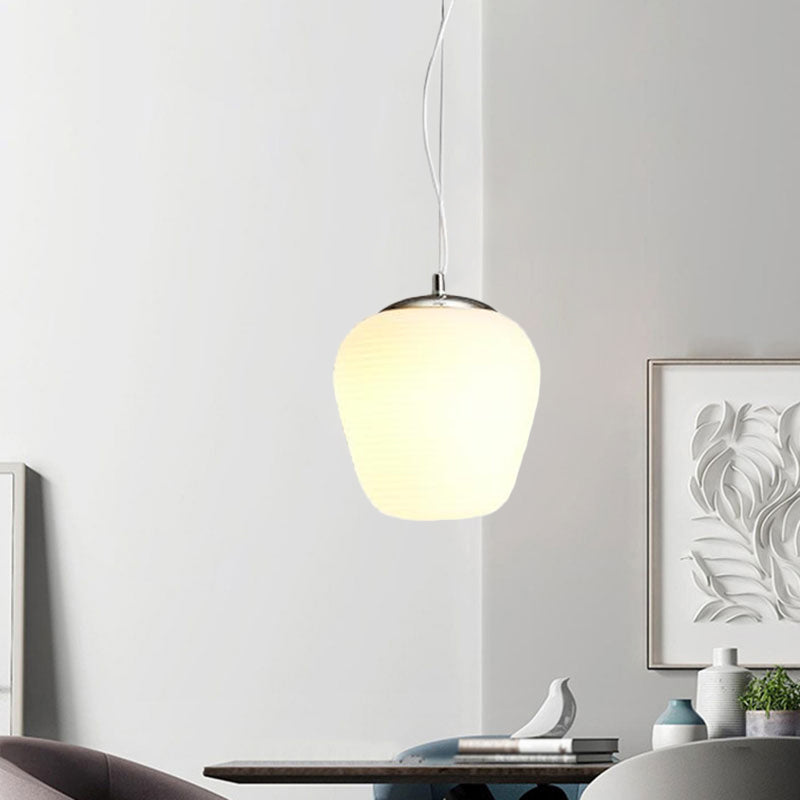 Nordic Pendant Light - Stylish Opal Glass Suspension For Office & Kitchen Island