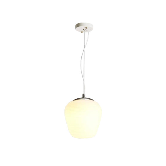 Nordic Pendant Light - Stylish Opal Glass Suspension For Office & Kitchen Island