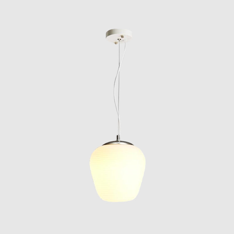 Nordic Pendant Light - Stylish Opal Glass Suspension For Office & Kitchen Island