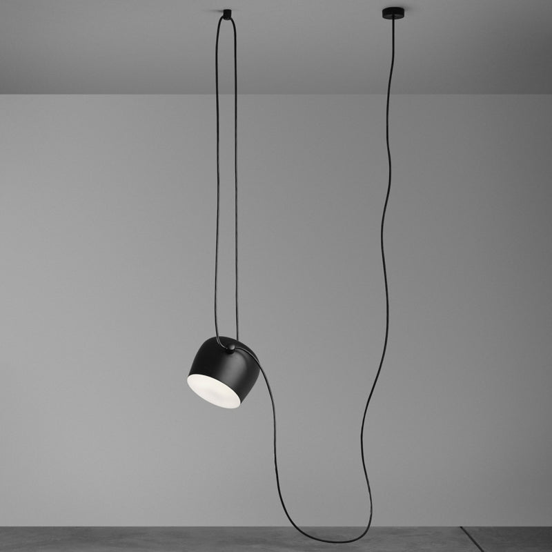 Monochrome Metal Pendant Light - Modern Suspension Lighting For Living Room