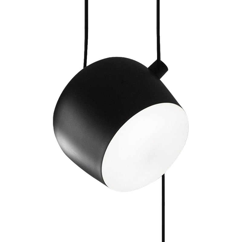 Monochrome Metal Pendant Light - Modern Suspension Lighting For Living Room