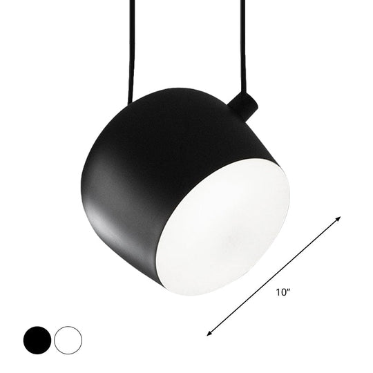 Monochrome Metal Pendant Light - Modern Suspension Lighting For Living Room