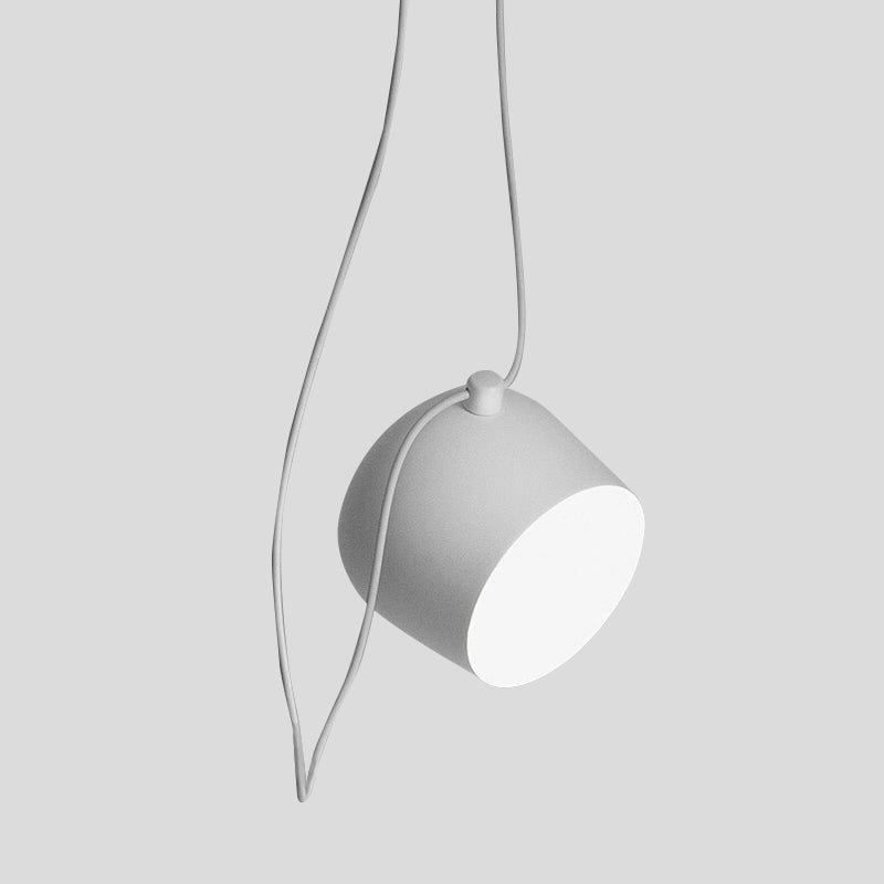 Monochrome Metal Pendant Light - Modern Suspension Lighting For Living Room