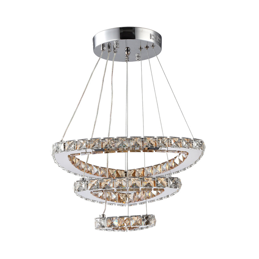 Addison Chandelier - Modern Elegance in Crystal and Chrome