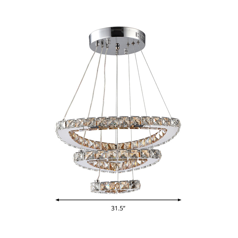 Addison Chandelier - Modern Elegance in Crystal and Chrome