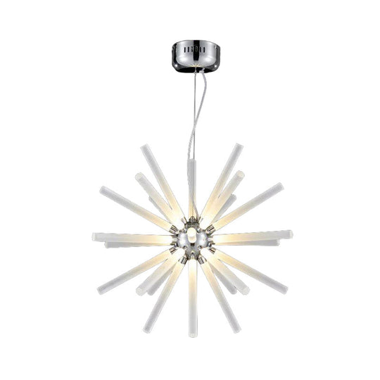 Modern Crystal LED Starburst Chandelier Pendant Light - 12.5"/18"/28" Wide, Clear Hanging Ceiling Fixture