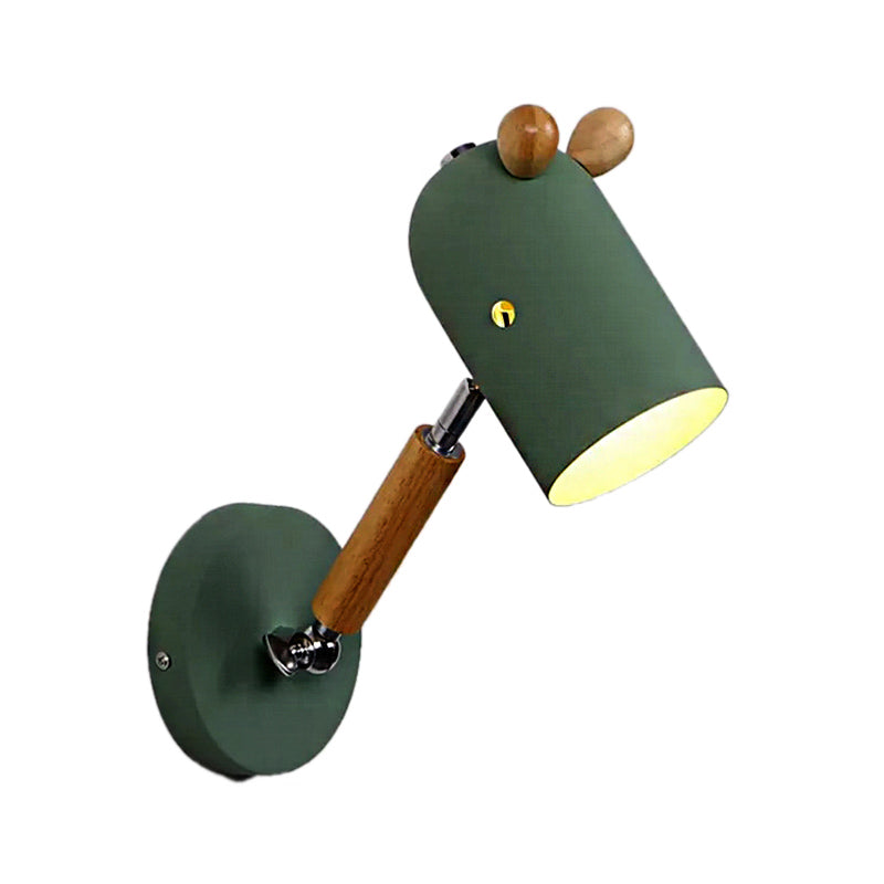 Metal Trojan Wall Light - Stylish Nordic Lamp For Study Room In Green