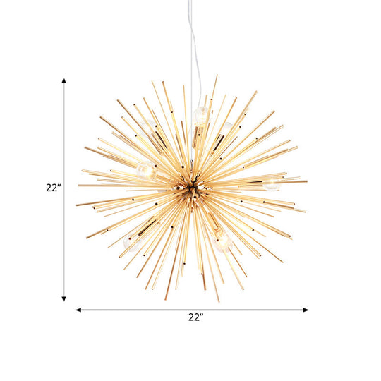 Modern Metal Led Gold Sputnik Chandelier Pendant Light 20.5/22.5 Diameter