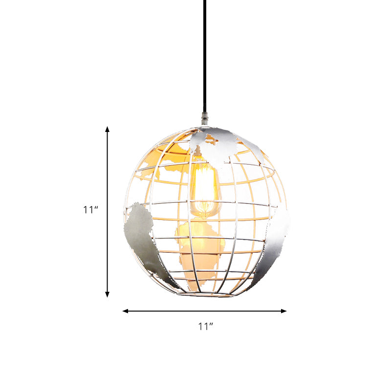 Modern Metal Globe Cage Pendant Light - Ideal For Restaurants