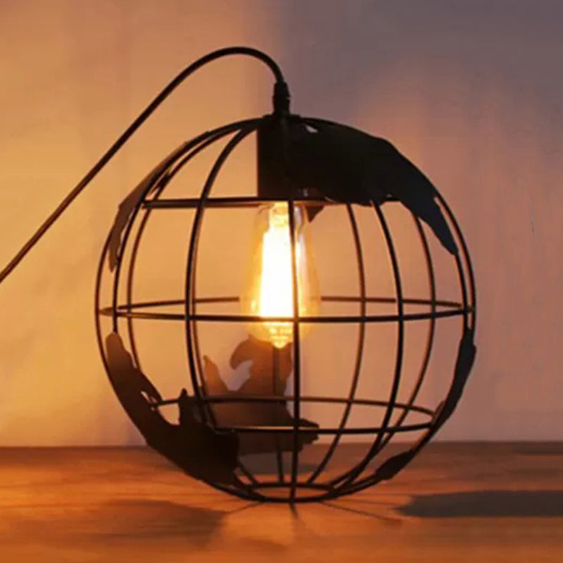 Modern Metal Globe Cage Pendant Light - Ideal For Restaurants