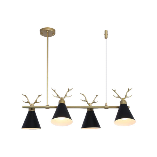 Antler Design Nordic Chandelier - Restaurant Island Lighting (Black Grey White)