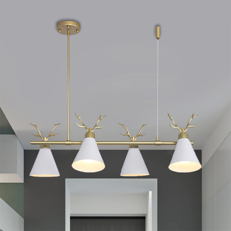 Antler Design Nordic Chandelier - Restaurant Island Lighting (Black Grey White)