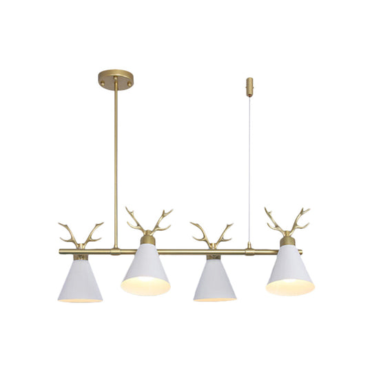 Antler Design Nordic Chandelier - Restaurant Island Lighting (Black Grey White)