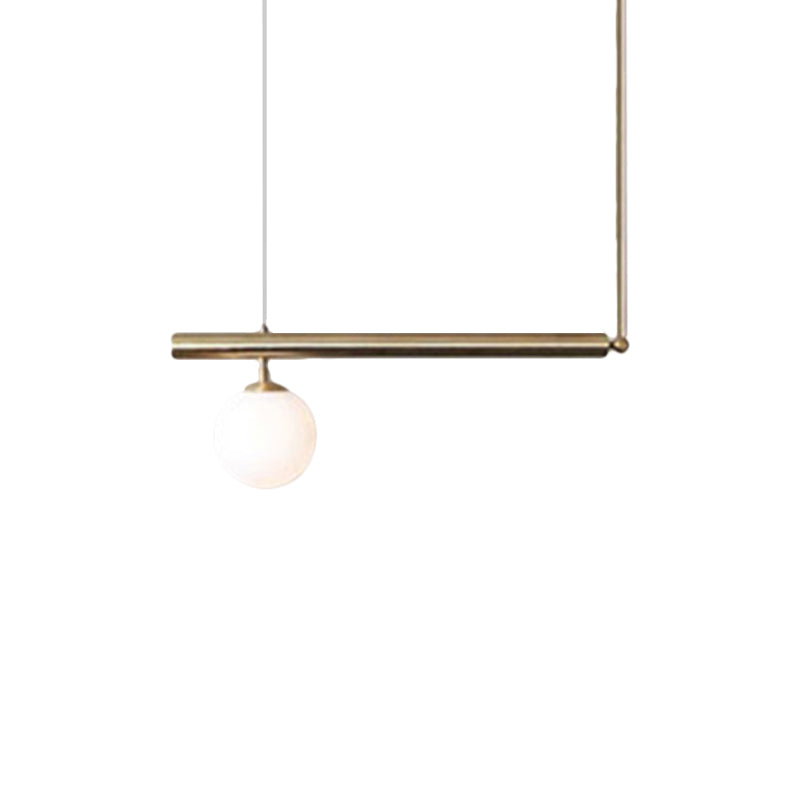 Golden Glass Shade Hanging Lamp: Post Modern Bubble Chandelier For Dining Room