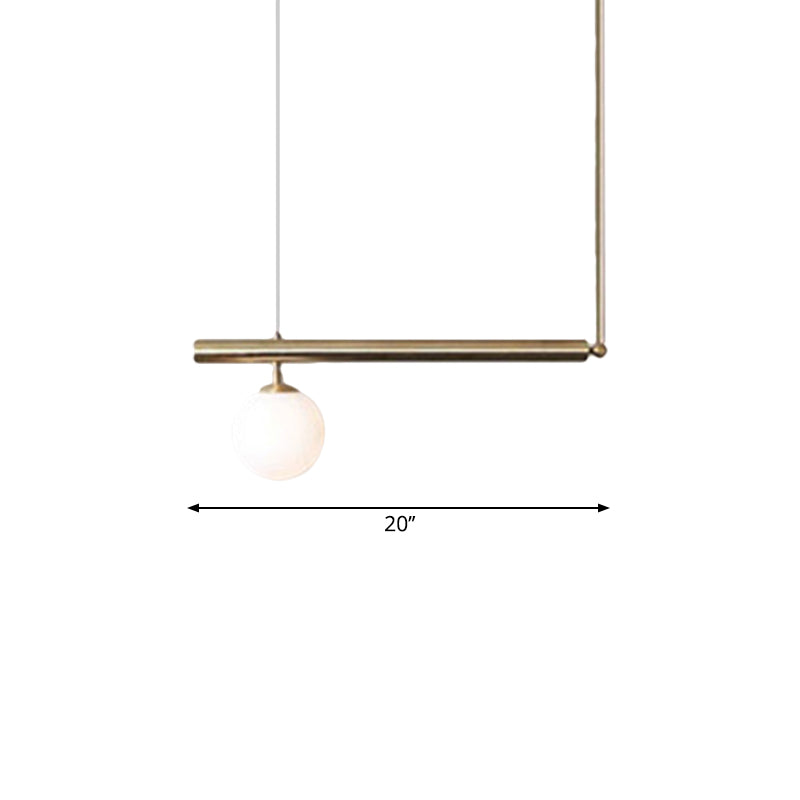 Golden Glass Shade Hanging Lamp: Post Modern Bubble Chandelier For Dining Room