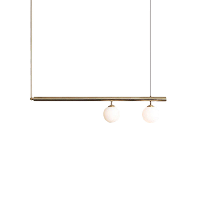 Golden Glass Shade Hanging Lamp: Post Modern Bubble Chandelier For Dining Room