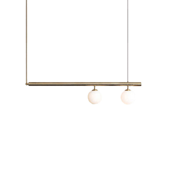 Golden Glass Shade Hanging Lamp: Post Modern Bubble Chandelier For Dining Room