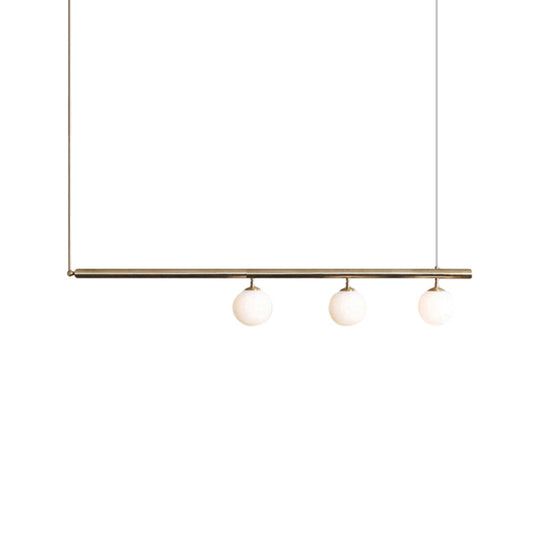 Golden Glass Shade Hanging Lamp: Post Modern Bubble Chandelier For Dining Room