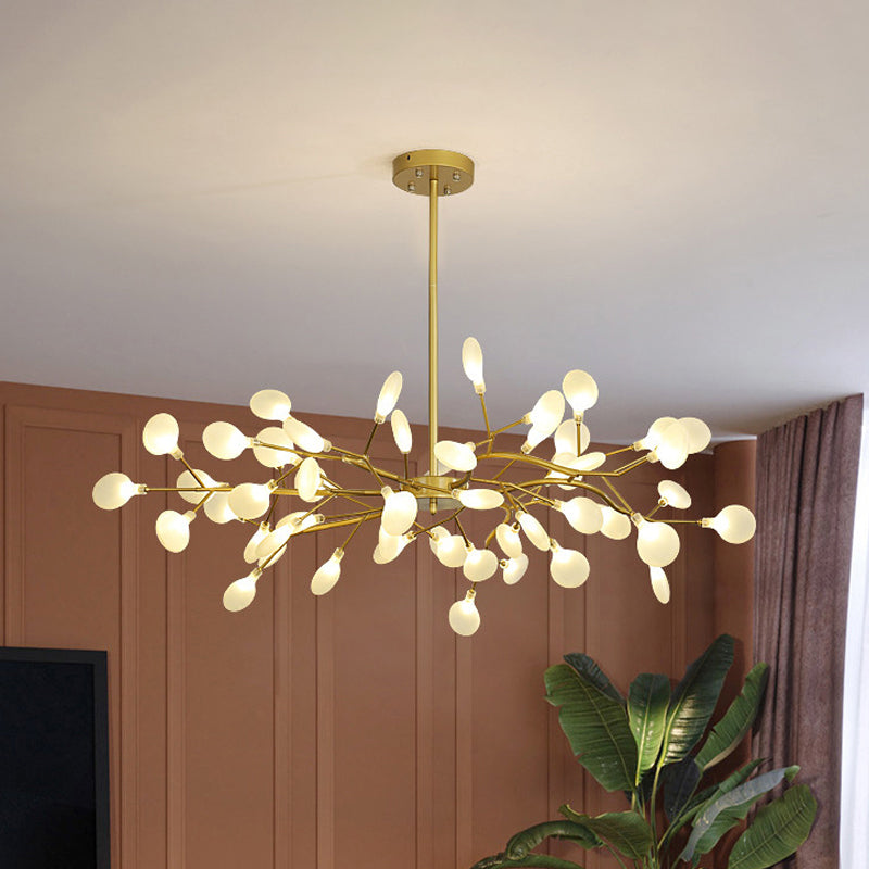 Modern Frosted Flat Shade Multi-Light Pendant Chandelier For Sitting Room 45 / Gold