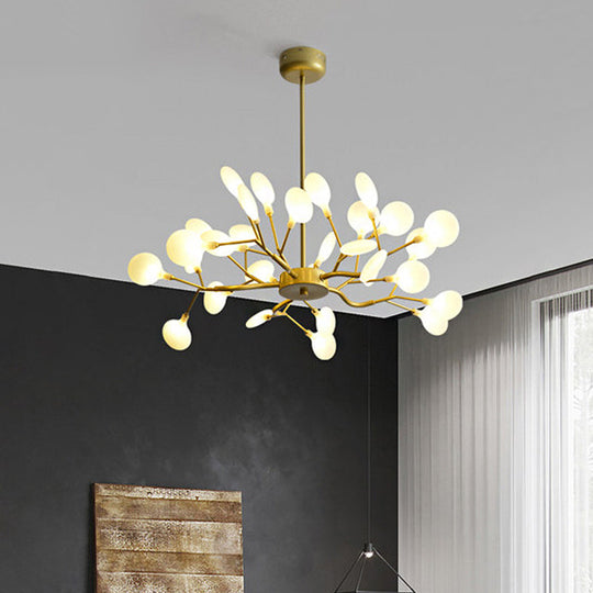 Modern Frosted Flat Shade Multi-Light Pendant Chandelier For Sitting Room