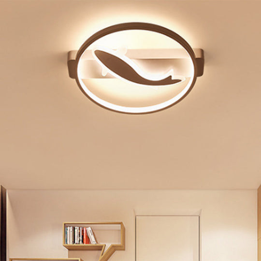 Modern Acrylic Fish Ceiling Light In White For Stylish Kitchen Lighting