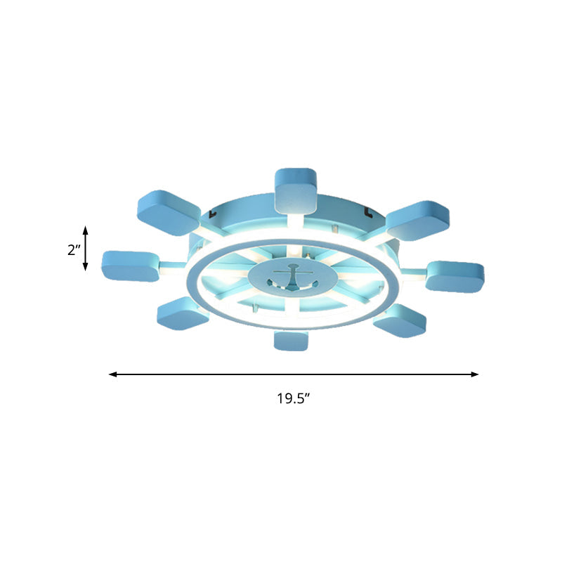 Plafonnier Blue Rudder : style nautique pour chambre de garçon