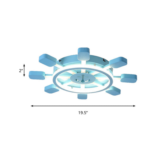 Plafonnier Blue Rudder : style nautique pour chambre de garçon