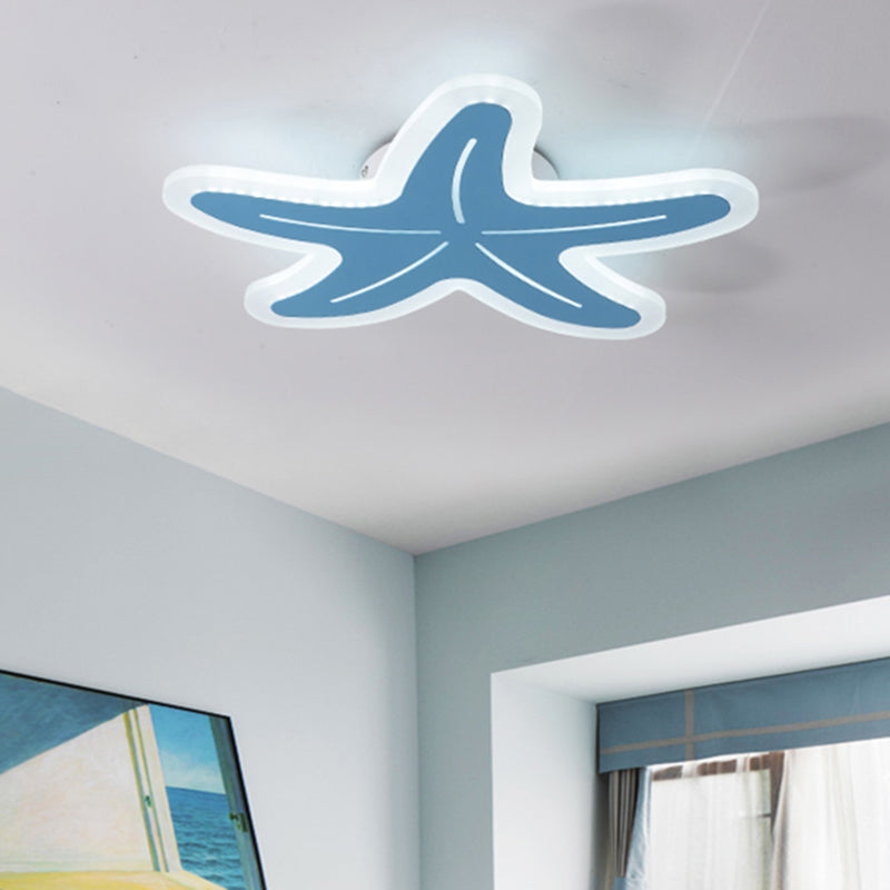 Nordic Style Acrylic Starfish Ceiling Mount Light - Ideal for Boys & Girls Bedrooms