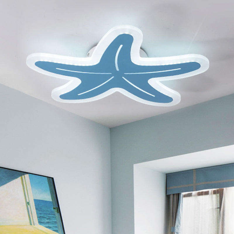 Nordic Style Acrylic Starfish Ceiling Mount Light - Ideal for Boys & Girls Bedrooms