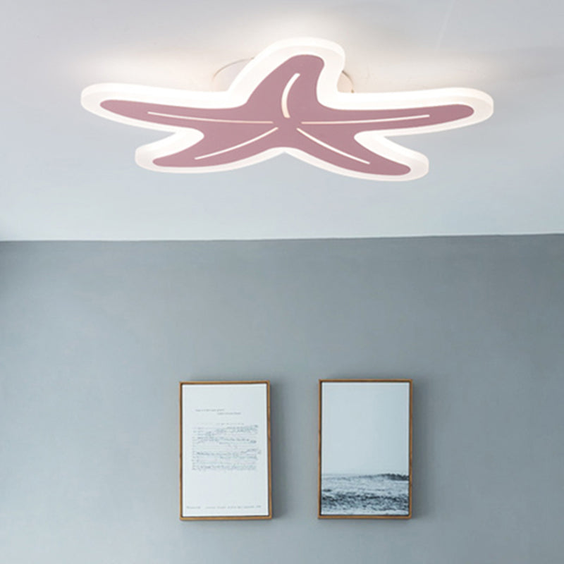 Nordic Style Acrylic Starfish Ceiling Mount Light - Ideal for Boys & Girls Bedrooms