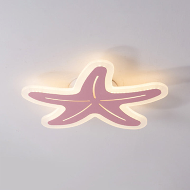 Nordic Style Acrylic Starfish Ceiling Mount Light - Ideal for Boys & Girls Bedrooms