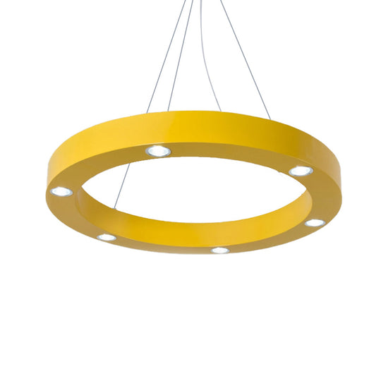 Modern Led Ceiling Pendant | Game Room Ring Hanging Light Durable Metal Finish Stylish & Lovely