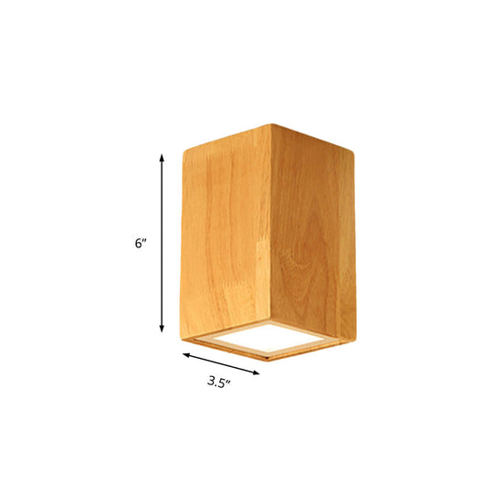 Asian-Inspired Office Ceiling Lamp With Wood And Beige Finish