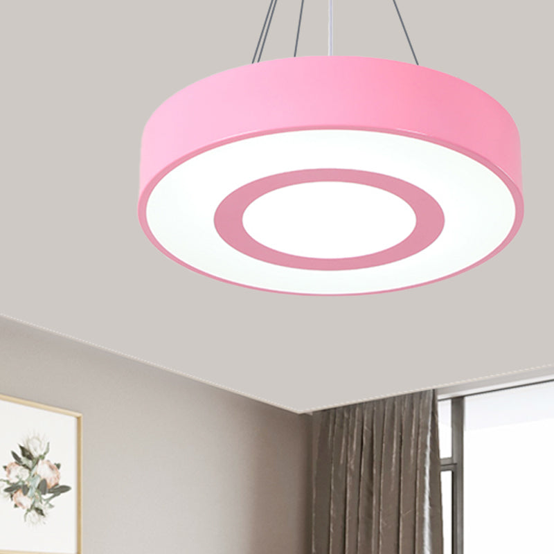 Kids Acrylic Led Pendant Light In Macaron Colors - Perfect For Nursing Rooms