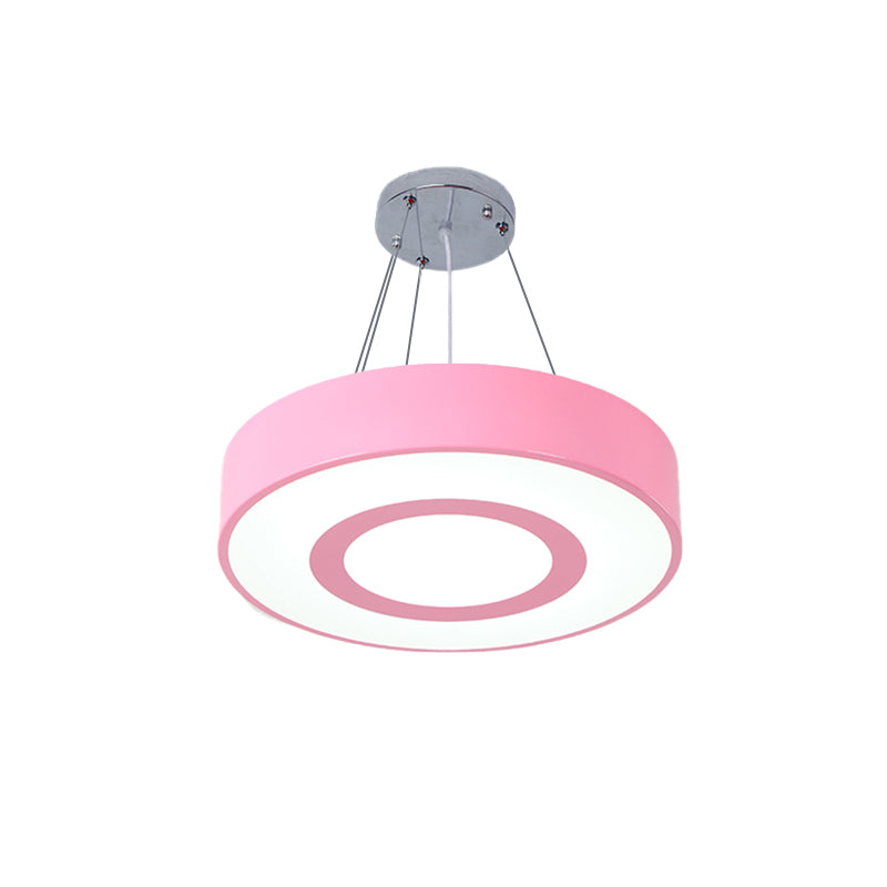 Kids Acrylic Led Pendant Light In Macaron Colors - Perfect For Nursing Rooms