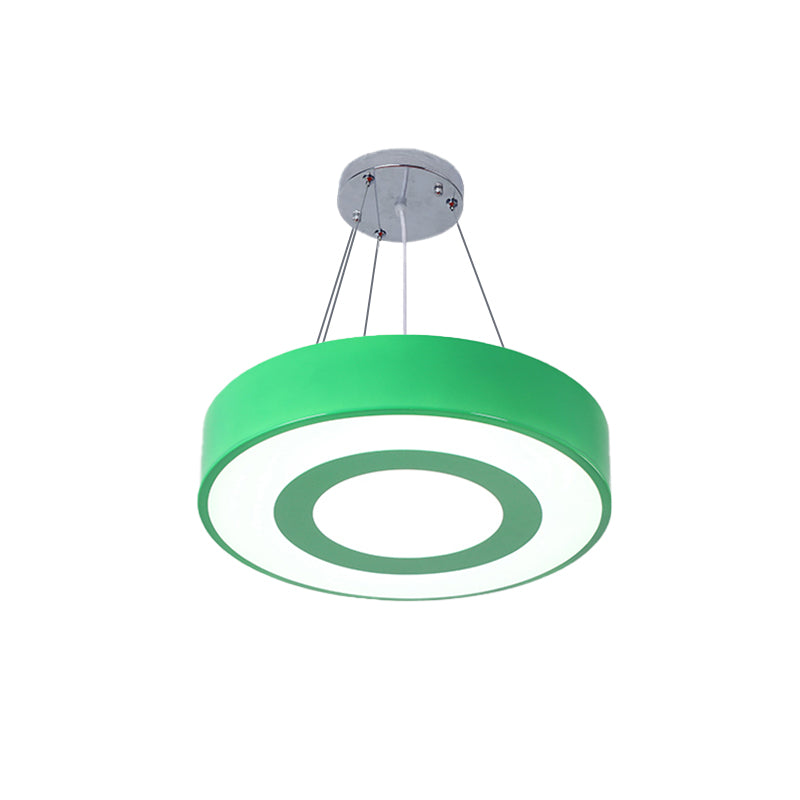 Kids Acrylic Led Pendant Light In Macaron Colors - Perfect For Nursing Rooms