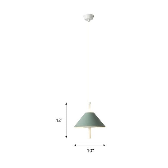 Conical Pendant Light With Metallic Finish - Perfect For Bedroom Or Restaurant