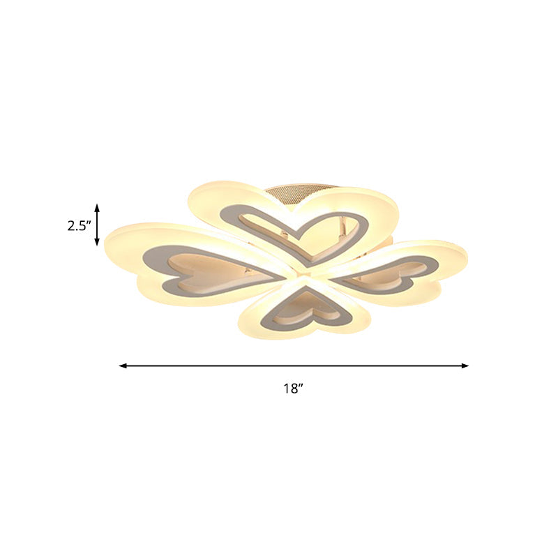 Plafonnier en forme de cœur pour chambre d'enfant - Plafonnier en acrylique - Joli et pratique