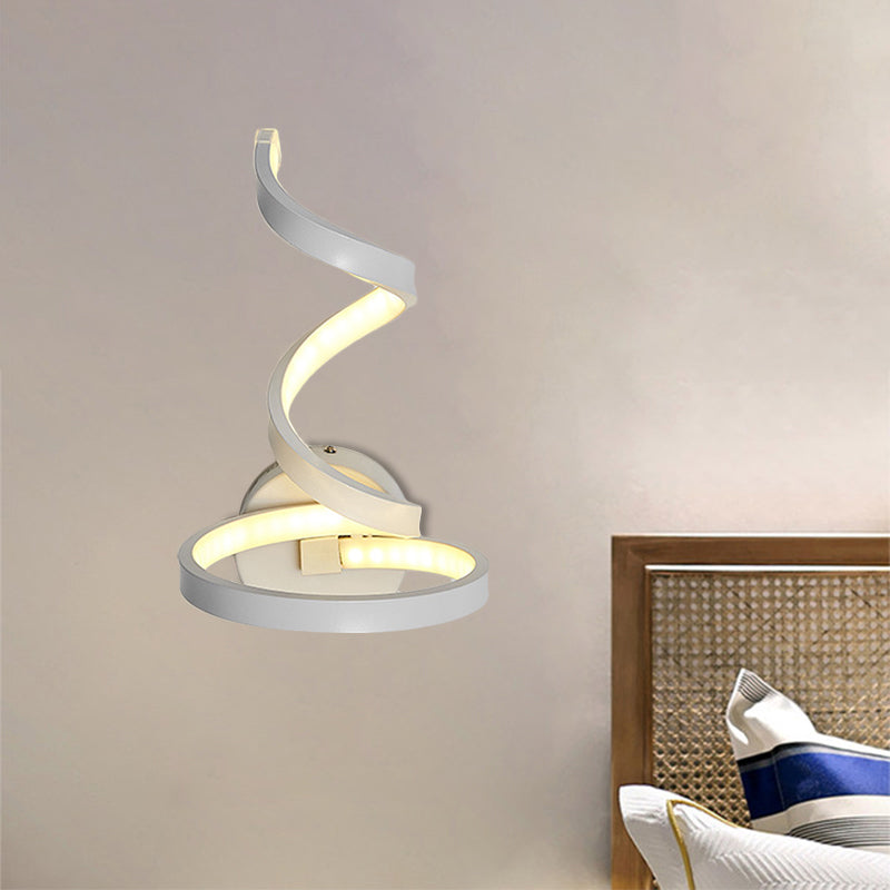 White Nordic Led Wall Sconce With Musical Note Design And Acrylic Shade For Living Room