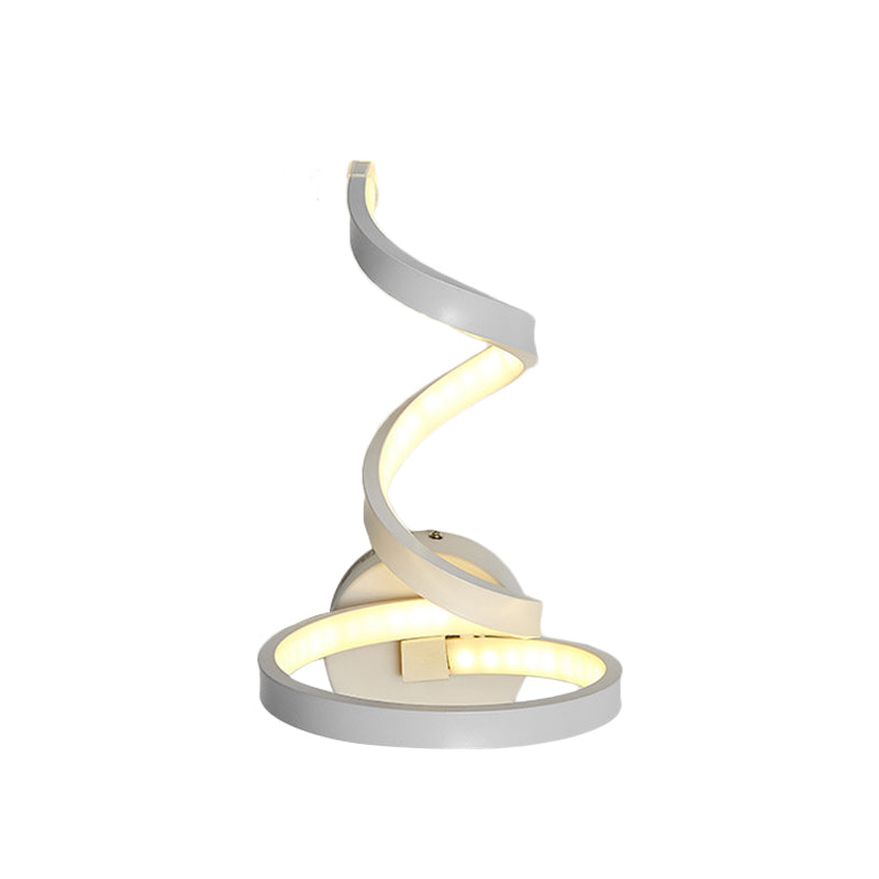 White Nordic Led Wall Sconce With Musical Note Design And Acrylic Shade For Living Room