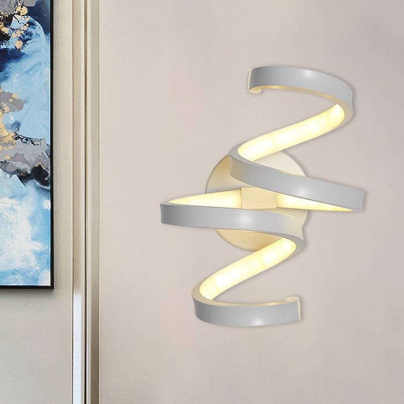 White Nordic Led Wall Sconce With Musical Note Design And Acrylic Shade For Living Room