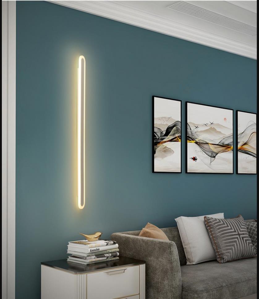 Nordic Led Flush Wall Sconce In Warm/White Light - Elongated Bar Design 16/23.5/31.5 W Acrylic