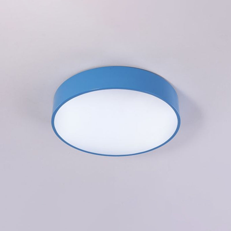 Children's LED Ceiling Flushmount in Fun Colors: Circular Acrylic Fixture