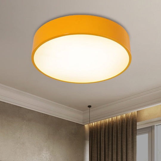 Children's LED Ceiling Flushmount in Fun Colors: Circular Acrylic Fixture